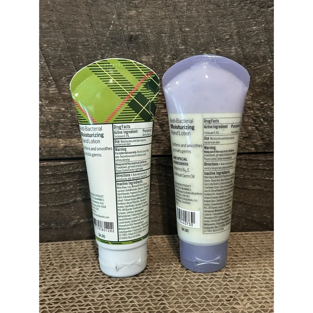 Lot of 2 Bath & Body Works Vanilla‎ Bean  Anti-Bacteria, Moisture Lotion 2oz